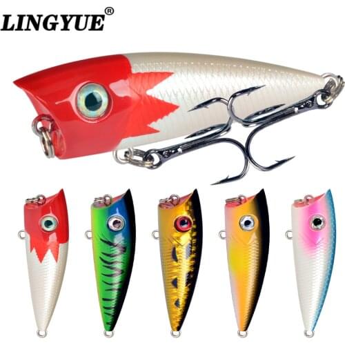 1pc small popper fishing lures good quality painting topwater artificial bait 6cm/6.5g wobblers