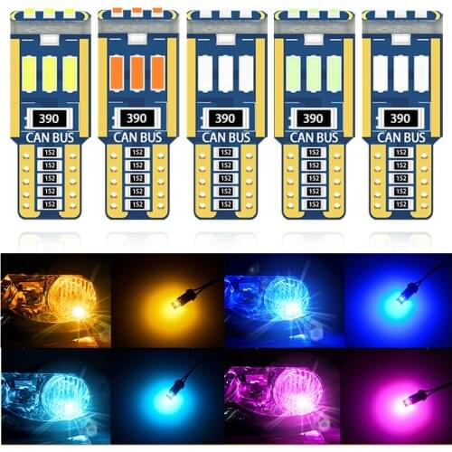 10PCS Car t10 led Canbus W5W Bulbs 194 168 For Car Reading Lights Interior Lamp 4014 9SMD Parking Lighting free shipping