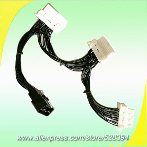 10% Off J1962 OBD2 16 Pin Y Splitter Extension Cable 1 To 3 Diagnostic Electronic Plug Male To Three Female OBD 2 16PIN Elm327