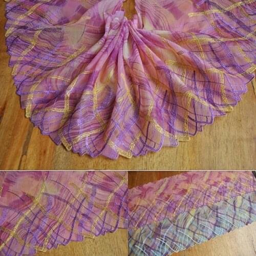 2Meters 20cm Width Mesh Embroidery Clothing Lace Fabric Diy Wedding Dress Material Clothes Skirt Scarf Home Textile Sewing Trim