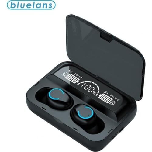 2021 New F9-47 TWS Mini Touch Control In-ear Bluetooth V5.1 Earphones LCD Screen Display Sports Headsets with Flashlight Mic