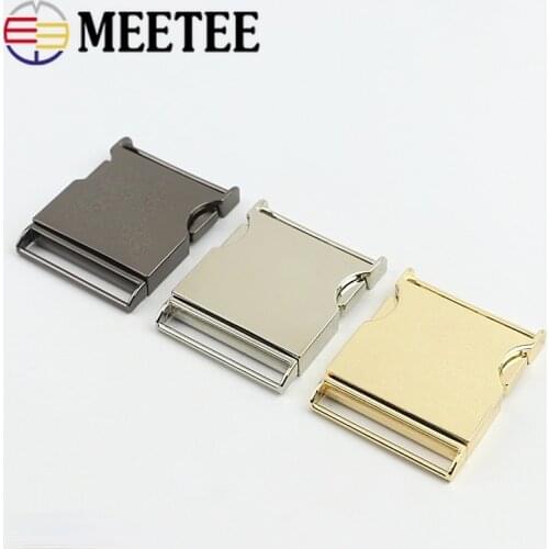 4pcs Meetee 25/30/38/50mm Metal Quick Side Release Buckles for Dog Collar Webbing Belt Clip Buckle DIY Garment Bags Accessories