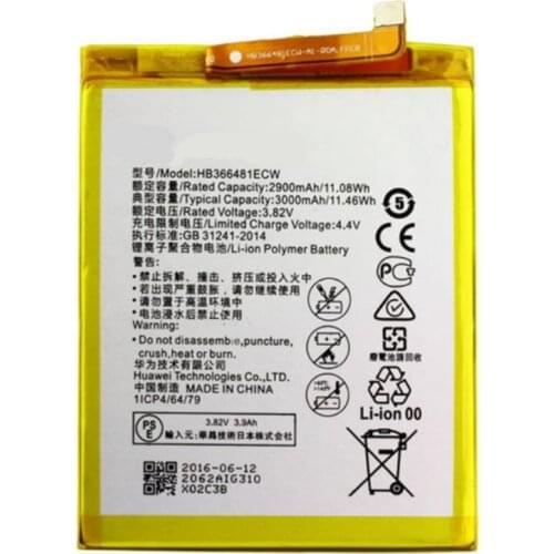 2900mAh HB366481ECW For Huawei p9/p9 lite/honor 8/p10 lite/y6 II/p8 lite /p20 lite/p9lite battery