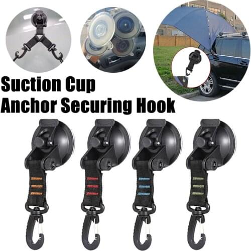 Car Mount Luggage Tarps Tents Anchor Heavy Duty Suction Cup Anchor W/Securing Hooks Car Camping Tarpaulin Tent Accessories