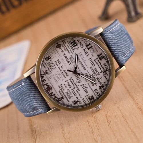 Cay Old Newspaper Dial Women Watch Fashion Casual Ladies Watches Female Clock Quartz Wristwatches Relogio Feminino