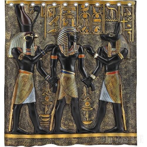 Anubis Wall Decoration Waterproof Bathroom Partition Curtain Home Accessories