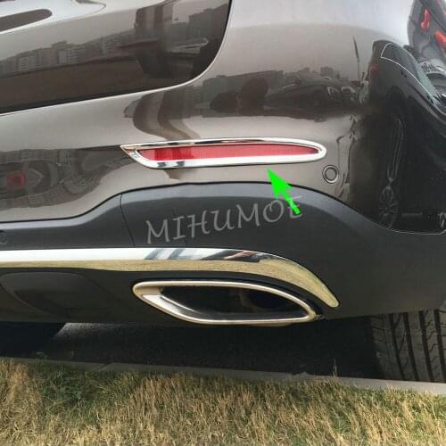 Rear Bumper Reflector Cover For Mercedes-Benz GLC-Class X253 2016 2017 2018 Chrome Fog Light Trims GLC300 GLC250 GLC220d GLC250d