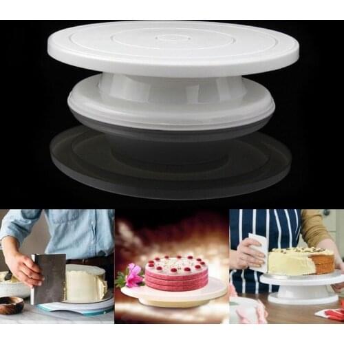 DIY Cake Turntable Baking Mold Cake Plate Rotating Round Cake Decorating Tools Rotary Table Pastry Supplies Baking Accessories