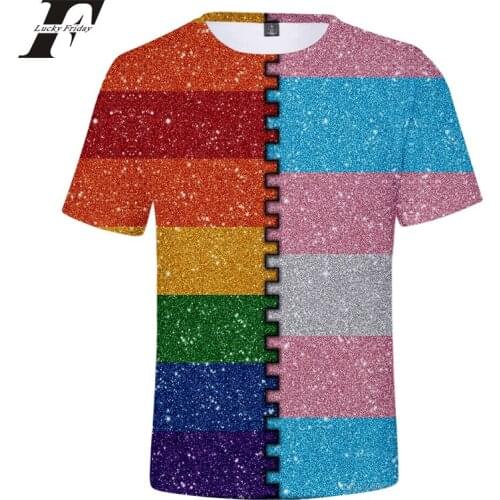 New LGBT Lesbians Gays Bisexuals Transgender 3D t shirt men women Rainbow t-shirt summer Casual tshirt Short Sleeve Clothes