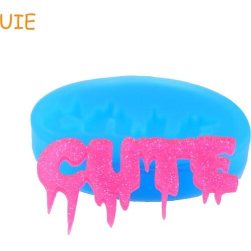 JYL180U 46.6mm Big Creepy CUTE Silicone Mold - Drippy Word Mold Cake Decorating Fondant Sugarcraft Gum Paste Resin Candles Mold
