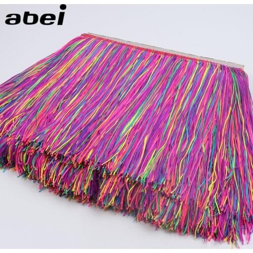20cm 2Yards Fringe Tassel Lace Fabric Stage Performance Wedding Party Dance Dress Decoration Sewing Accessories DIY