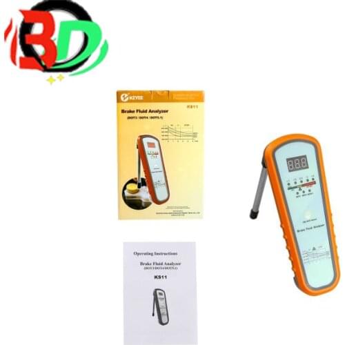 KZYEE KS11 Brake Fluid Analyzer Professional Brake Fluid Tester Digital Brake Fluids Analyzer with 5 LED Indicator Calibrated fo