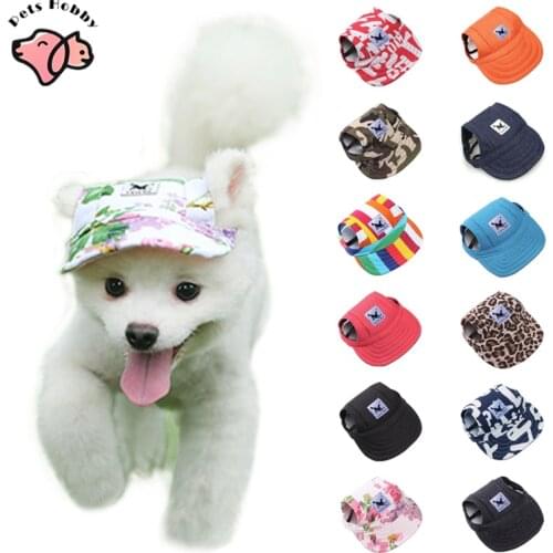 Cute Pet Dog Hat Adjustable Canvas Hat Cap Outdoor Travel Sports Sun Hats for Puppy Large Pet Dog Pet Supplies Accessories