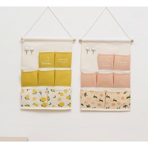 Wood Good Adorable Multifunctional Storage Organizer Bag Lightweight Wall Storage Bag Eco-friendly for Living Room