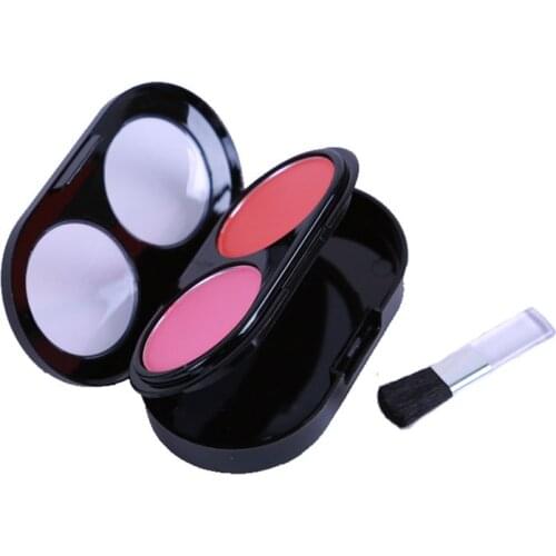 Makeup Set 2Color Pure Mineral Powder Blush Cheek Blusher Palette Make Up Baked Blush Bronzer Contour Sleek Texture maquiagem