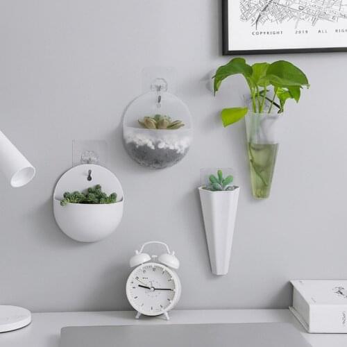 Wall Hanging Hydroponic Plant Vae 2 Shape Vintage Flower Pot Tranparent Vae Tabletop Plant Pot Home Bonai cor Macrame