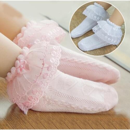 Toddler girls Ankle Socks Sweet Ruffles lace princess party wedding socks for girls kawaiyi dressy children clothes baby stuff