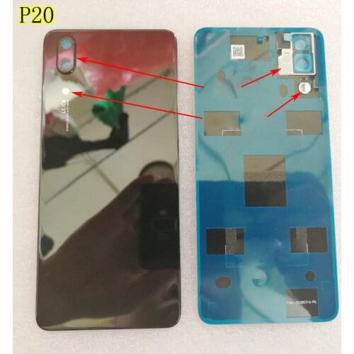 BaanSam New Glass Battery Back Cover For Huawei P20 Housing Case With 3M Adhesive+Camera Lens