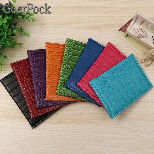 New Passport Holder Women Men Business Crocodile Texture Passport Holder Protector PU Leather Business Card Soft Passport Cover
