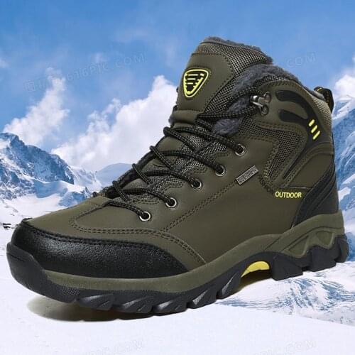 New Winter Snow Boots Men Waterproof Hiking Shoes Tactical Combat Army Boots Non-slip Trekking Sneakers For Men Plus Size 46 47