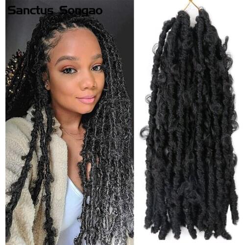 New Butterfly Locs Crochet Hair Butterfly Locs Crochet Braids Soft Natural Pre Looped Long Distressed Faux Locs Crochet Hair