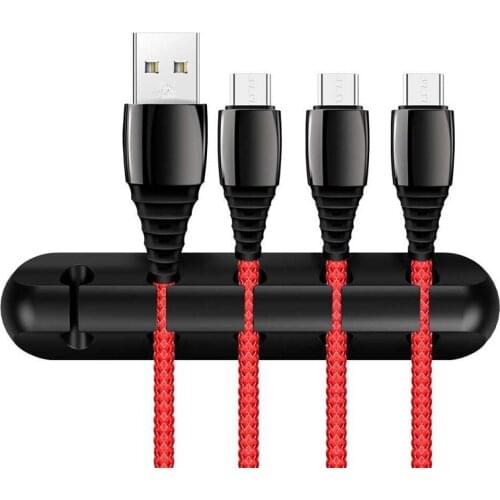 Cable Organizer Silicone USB Cable Winder Flexible Cable Management Clips Cable Holder For Mouse Headphone Earphone