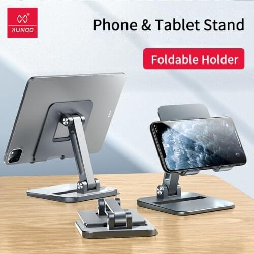 Phone Holder Xundd Tablet Stands For iPad Pro Case Adjustable Foldable Height Angle Phone Holder For iPhone Huawei Samsung Case