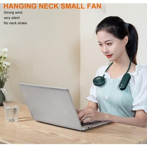Hanging Neck Fan Outdoor Air Conditioning New Product USB Mini Handheld Cooling Hanging Neck Small Fan Lazy Sports Portable Fan