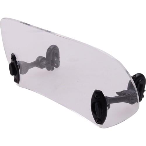 Clear Motorcycle Adjustable Windshield Extension Clip On Windscreen Spoiler Wind Deflector Fit for Honda Yamaha Suzuki Kawasaki