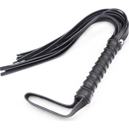 47cm Real Leather Bdsm Bondage Sex Toys for Couples Flogger SM Sex Whip Flogger BDSM Slave Whip Spanking Butt Adult Games