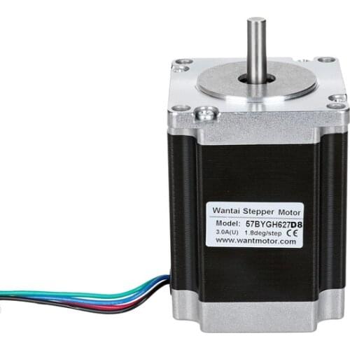 Free ship ! Wantai 1PCNema23 Stepper Motor 3.0A 1.9N=270oz-in 76mm single flat 8MM Shaft 4-lead CE ROHS ISO CNC Router 3040