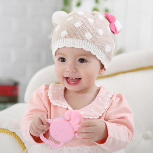 Winter Spring Baby Girl Hat Children Girl Kids Beanie Winter Ear Caps For Girls Ripple Girls Hats Hign Quality L0014