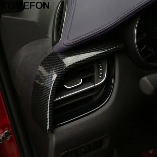 TOMEFON For Toyota C-HR CHR 2016 2017 2018 Central Control Instrument Panel Cover Trim Interior Accessories ABS Carbon Fiber