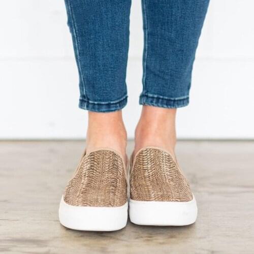 Womens Weaving Flat Shoes Female Slip-on Canvas Casual Shoes for Woman Walking Patchwork Sneakers Loafers Women Shoes XKD7045