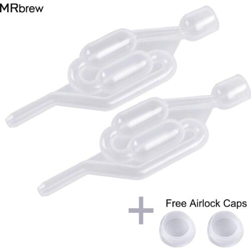 Airlock Homebrew Air Lock Bubble Grommet ,One-way exhaust water seal valve with cork Beer Wine Making 2pcs/lot