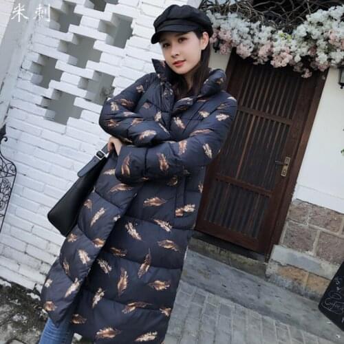 Women newest long white duck down jacket female fashion slim warm clothes thin popular winter all match jackets for ladies