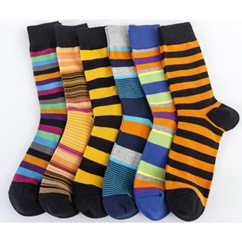 1 Pair Unisex Fashion Stripe Colorful Cotton Socks Street Fashion Casual Skateboard Sports Girls Trend Socks Give Woman a Gift