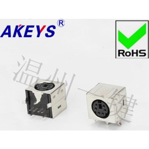 10PCS MDC-6-19 square keyboard plug DIN socket S terminal full package 6-pin six-core socket mother head