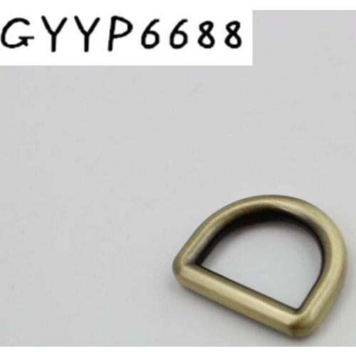 100pcs 6color inside 20mm inch Closed dee ring,alloy metal d-ring,Rings for Strapping Bags Accessories Belt Connector Round edge