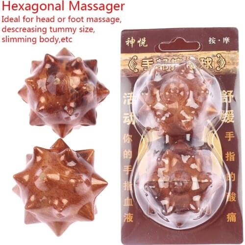 2021 Hot 1 Pair Hand Massage Ball Palm Acupuncture Point Palm Massage Ball Masajeador De Pies