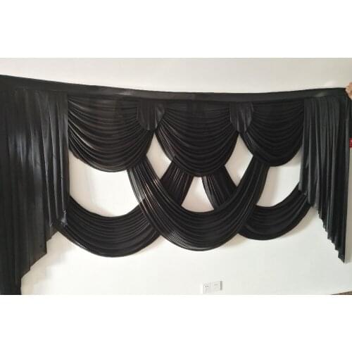 3M high wedding swags for wedding decoration party stage wedding decorative backdrop background curtain swags ice silk fabric