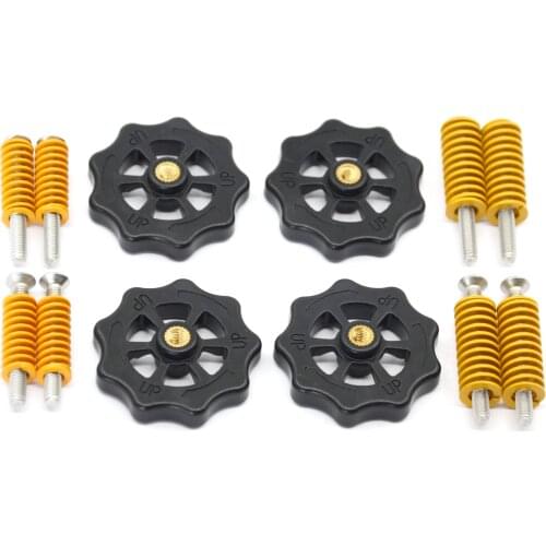 4PCS Diameter 40mm Upgraded Hand Twist Leveling Nut+8PCS Hot Bed Springs + 4PCS M4X35 Screws +4PCS M4X40mm Screws for 3D Printer
