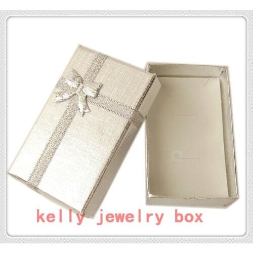 48pcs/lot Silver Jewelry Box Necklace Gift Box Favor Earrings Ring Box 5x8x3cm Jewelry Display Packaging Box Free Shipping