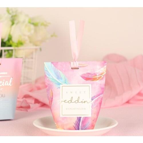 5pcs European Famingos Candy Bag French Special Of You Wedding Favors Gift Box Package Birthday Party Favor Bags Bags Gift Box