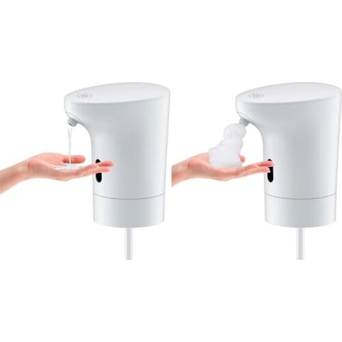 Automatic Foaming Dispenser Infrared Induction Electric Hand Soap Dispensers 2 Bubbling Modes Countertop for Home Office