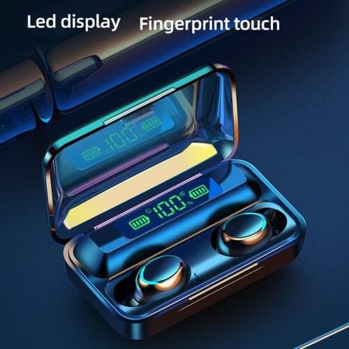 Bluetooth Wireless Headphones Sports Waterproof TWS Bluetooth 5.0 Earphones 9D Stereo Touch Control Earbuds 2200mAh Charging Box