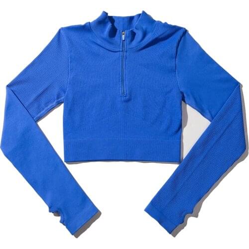 Seamless Sport Set Women Zippers 2pcs Two Piece Crop Shirt High Waisted Legging Yoga Suit Workout Outfit Run Fitness Gym Clothes