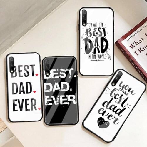 Best Dad Ever Cool Man Guy Phone Case For Huawei P9 10 20pro 30lite Mate 9 10lite 20pro Honor 7A 8X 9 Nova3i Tempered Glass