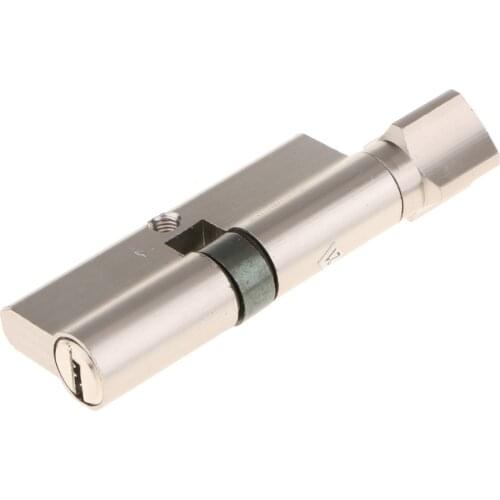 90mm Cylinder Lock With Thumb Turn Aluminum Body Brushed Finish Lock Core Euro Profile Cylinder