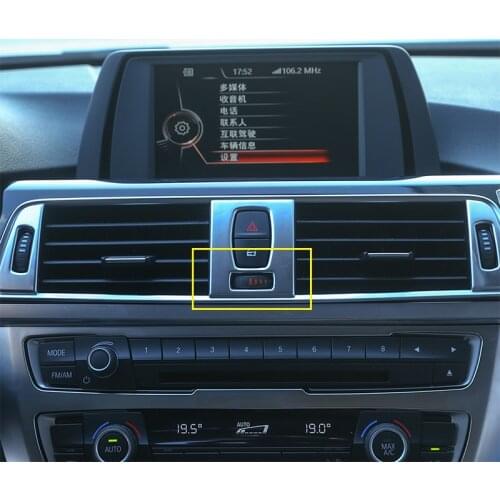 For BMW 3 Series F30 2013-2018 Car Accessories ABS Air Conditioning Vent Frame Trim Matt Silver